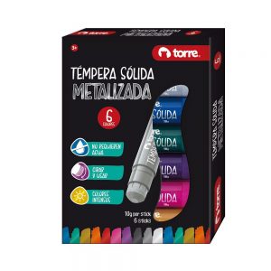 TEMPERA SOLIDA 6 COL METALICA TORRE