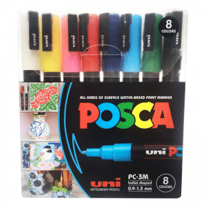 MARCADOR ACRILICO SET 8 COLORES 3M POSCA