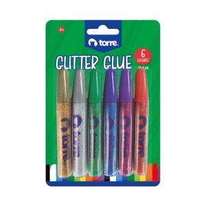 GLITTER GLUE 6 COLORES TORRE