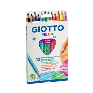 LAPICES 12 COLORES JUMBO MEGRA-TRI GIOTTO