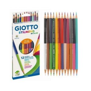 LAPICES 24 COLORES BICOLOR 12 UN GIOTTO