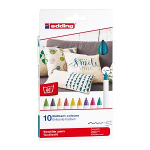 MARCADOR TEXTIL E-4600 EDDING SET 10 COLORES