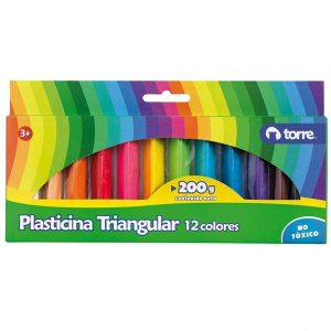 PLASTICINA TORRE 12 COLORES TRIANGULAR