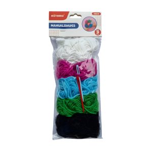 LANA ESCOLAR 5 COL + 2 AGUJAS MOTARRO