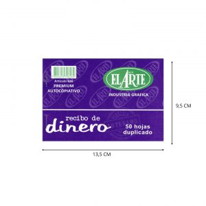 RECIBO DE DINERO 50/2 HJ. AUTOCOPIATIVO EL ARTE