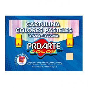 BOLSON CARTULINA COLORES PASTELES 12 PLG PROARTE