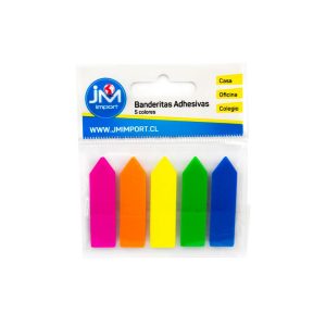 NOTA ADHESIVA BANDERITAS JM 5 COLORES