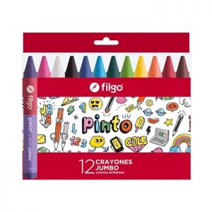 LAPICES CERA 12 COLORES CRAYON FILGO