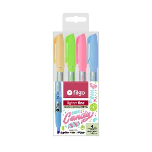 DESTACADOR FILGO LIGHTER FINE 4 COL CANDY