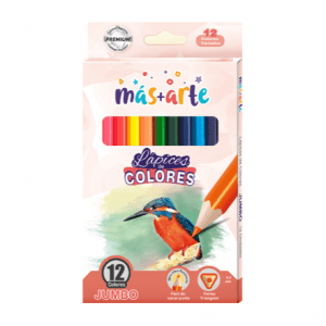 LAPICES 12 COLORES JUMBO MAS+ARTE