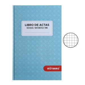 LIBRO DE ACTAS 100 HOJAS CUADRICULADO MOTARRO