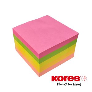 NOTA ADHESIVA CUBO 76X76MM 500HJ 5COL NEON KORES