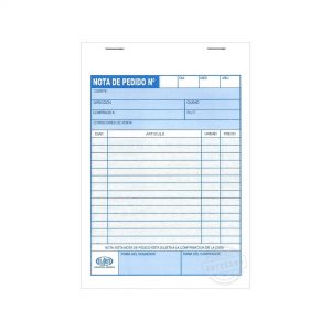 NOTA DE PEDIDO 50HJ DUPLICADO EL ARTE AUTOCOPIATIVO