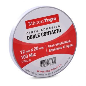 CINTA ADHESIVA DOBLE CONTACTO 12MM 20MT MISTER