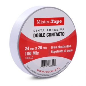 CINTA ADHESIVA DOBLE CONTACTO 24MM 20MT MISTER