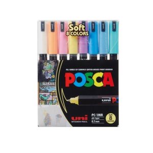 MARCADOR POSCA 1MR 8COL PASTEL