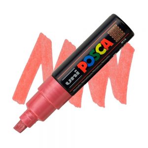 MARCADOR POSCA 8K ROJO METALICO