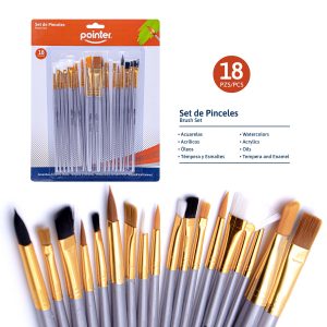 PINCELES ARTISTICOS BRUSH PEN 18 PZS POINTER