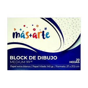 BLOCK DIBUJO MAS+ARTE 20 HOJAS MEDIO