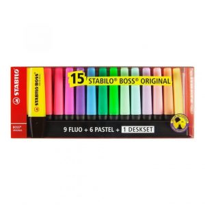 DESTACADOR STABILO BOSS 15COL NEON-PASTEL