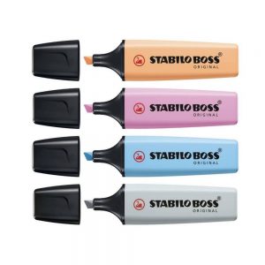 DESTACADOR STABILO BOSS 4COL PASTEL GRI-FUC WAL