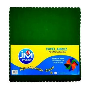 PAPEL DE ARROZ JM VERDE MEDIO