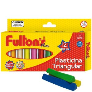 PLASTICINA 12 COL FULTONS TRIANGULAR