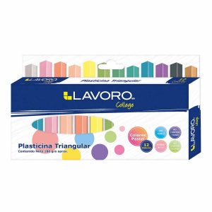 PLASTICINA LAVORO 12 COLORES PASTEL