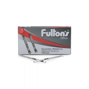 ACCOCLIPS METALICO 50UN FULTONS PLATEADO