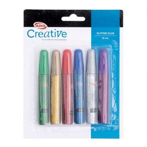 GLITTER GLUE 6 COLORES CREATIVE