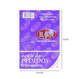 NOTA DE PEDIDO 50HJ TRIPLICADO EL ARTE AUTOCOPIATIVO