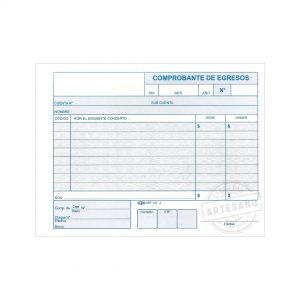 COMPROBANTE DE EGRESO DUPLICADO 50HJ EL ARTE AUTOCOPIATIVO