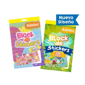 BLOCK +400 STICKERS ADETEC SURTIDOS NIÑOS Y NIÑAS