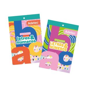 BLOCK +280 STICKERS ADETEC LETRAS & NUMEROS