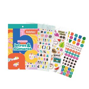 BLOCK +280 STICKERS ADETEC LETRAS & NUMEROS