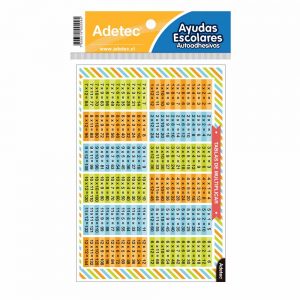 AYUDA ESCOLAR ADETEC TABLAS DE MULTIPLICAR