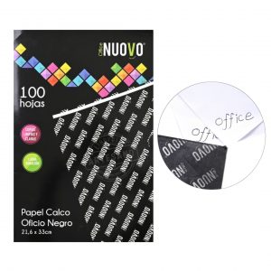 CALCO OFICIO 100 HOJAS NUOVO NEGRO