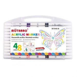 MARCADOR ACRILICO MOTARRO 48 COLORES PUNTA PINCEL