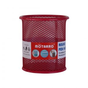 PORTA LÁPIZ DE METAL REDONDO 10×8 CM MOTARRO ROSADO