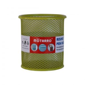PORTA LÁPIZ DE METAL REDONDO 10×8 CM MOTARRO VERDE
