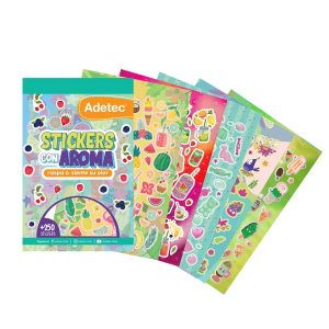 BLOCK +250 STICKERS ADETEC CON AROMAS