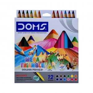 LAPICES 12 COLORES JUMBO + SACAPUNTA + 2 MARCADOR DOMS