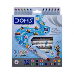 MARCADOR 12 COLORES JUMBO DOMS