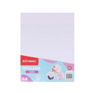 OPALINA 200GR LISA 20 HOJAS BLANCA CARTA MOTARRO