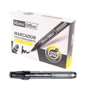 MARCADOR PERMANENTE PUNTA REDONDA MISTER OFFICE NEGRO