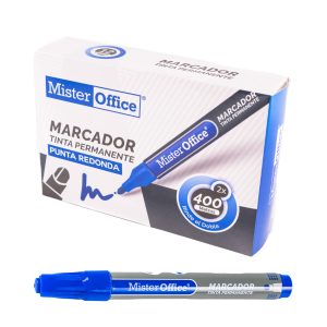 MARCADOR PERMANENTE PUNTA REDONDA MISTER OFFICE AZUL