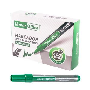 MARCADOR PERMANENTE PUNTA REDONDA MISTER OFFICE VERDE