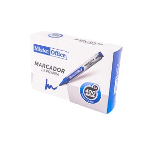 MARCADOR PIZARRA PUNTA REDONDA MISTER OFFICE AZUL