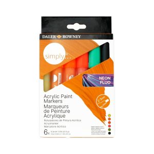 MARCADOR ACRILICO DALER ROWNEY 6 COLORES FLUOR