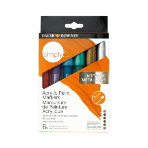 MARCADOR ACRILICO DALER ROWNEY 6 COLORES METALICOS
